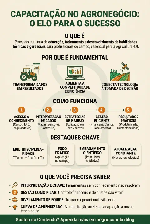 Infográfico educativo sobre Capacitação