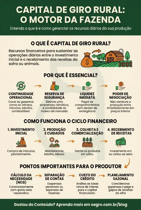 Infográfico educativo sobre Capital De Giro Rural