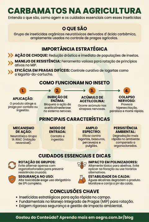 Infográfico educativo sobre Carbamatos