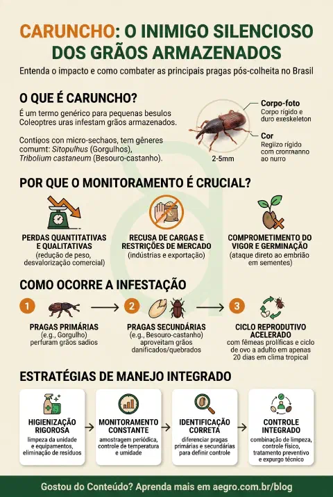 Infográfico educativo sobre Caruncho