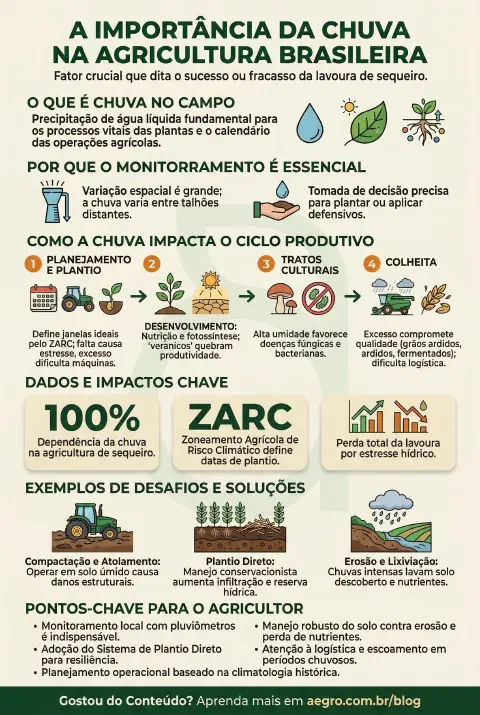 Infográfico educativo sobre Chuva