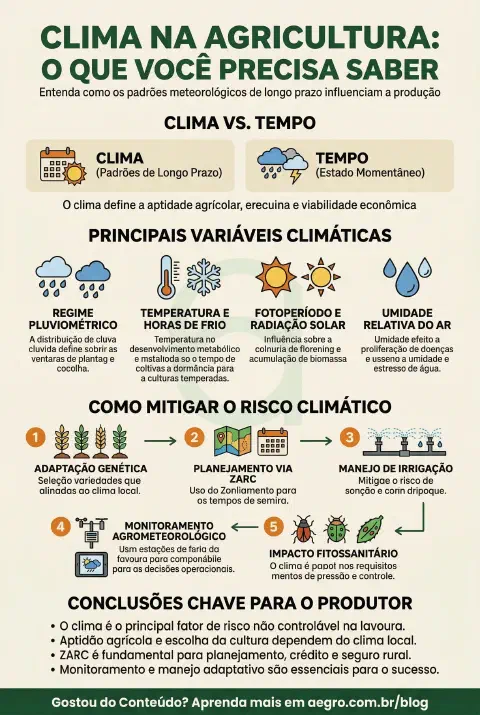 Infográfico educativo sobre Clima
