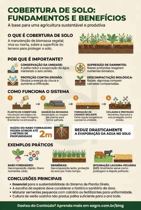 Infográfico educativo sobre Cobertura De Solo