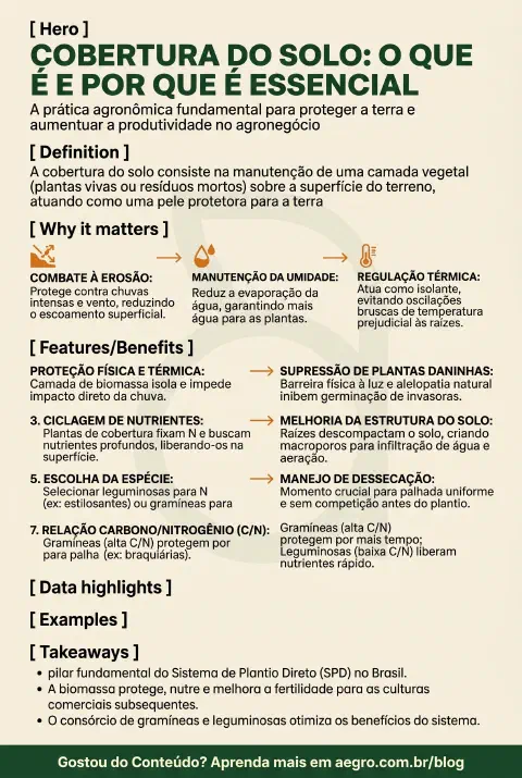 Infográfico educativo sobre Cobertura Do Solo