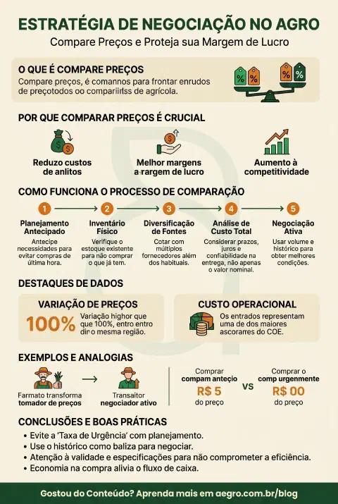 Infográfico educativo sobre Compare Precos
