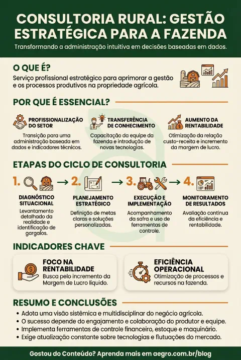 Infográfico educativo sobre Consultoria Rural