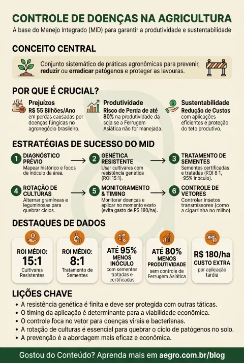 Infográfico educativo sobre controle de doenças