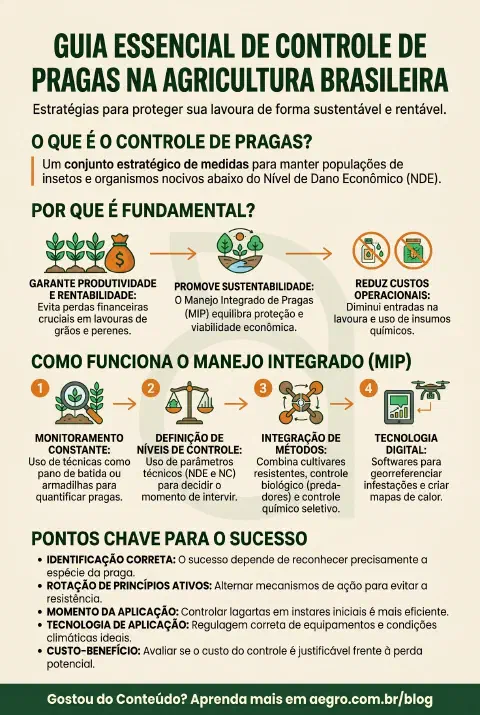 Infográfico educativo sobre Controle De Pragas