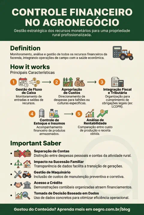 Infográfico educativo sobre Controle Financeiro