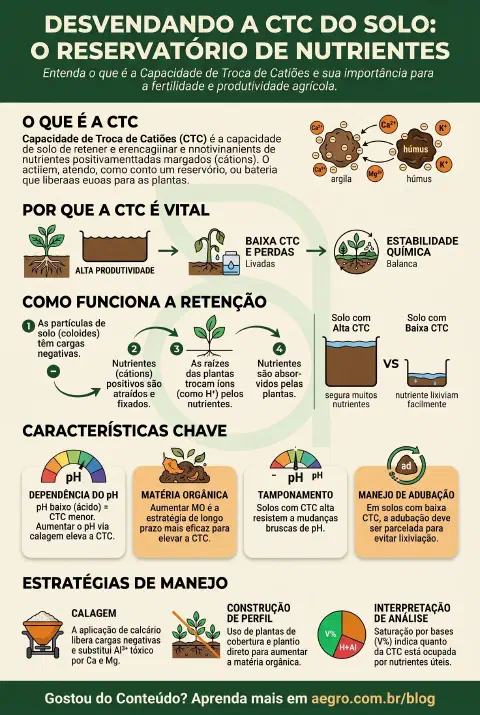 Infográfico educativo sobre Ctc Do Solo