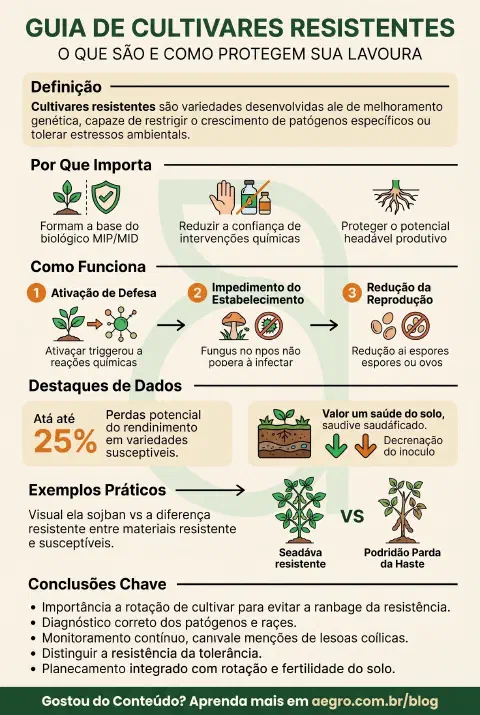 Infográfico educativo sobre Cultivares Resistentes