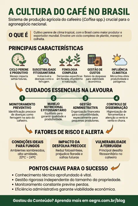 Infográfico educativo sobre Cultura Do Café
