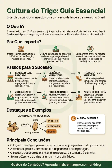 Infográfico educativo sobre Cultura Do Trigo