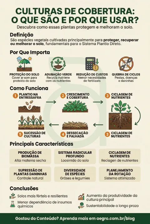 Infográfico educativo sobre Culturas De Cobertura