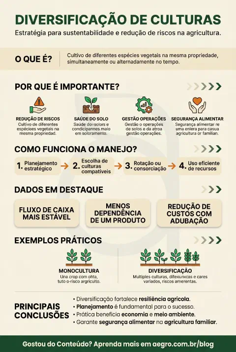Infográfico educativo sobre Diversificação De Culturas