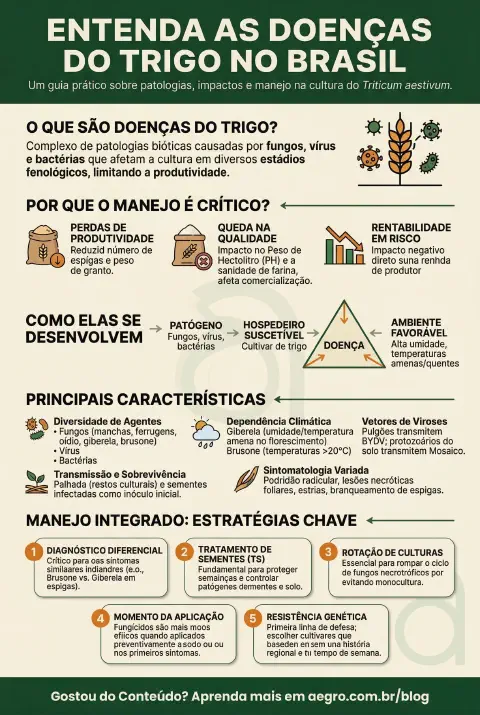 Infográfico educativo sobre Doenças Do Trigo
