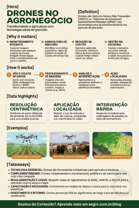 Infográfico educativo sobre Drones