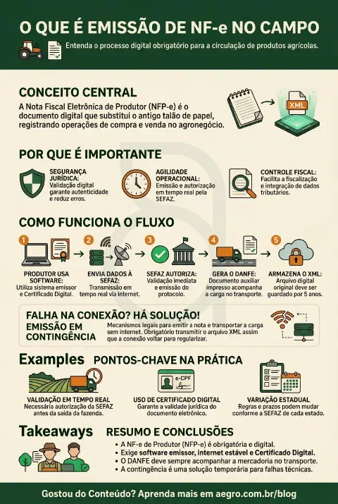 Infográfico educativo sobre Emissão De NF-e