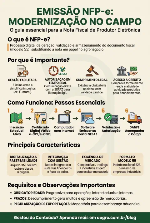 Infográfico educativo sobre Emissão Nfp E