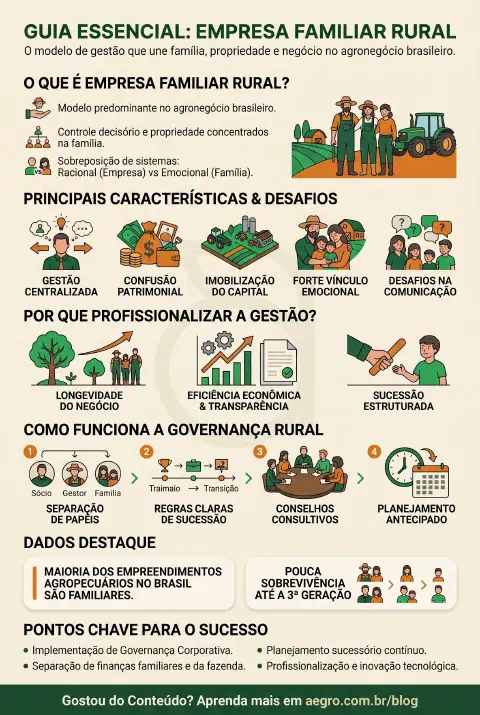 Infográfico educativo sobre Empresa Familiar Rural