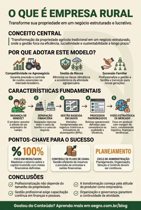 Infográfico educativo sobre Empresa Rural
