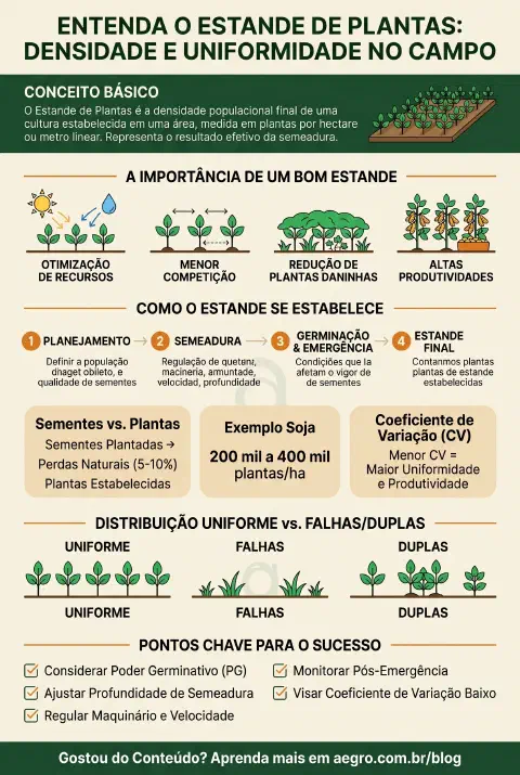 Infográfico educativo sobre Estande De Plantas