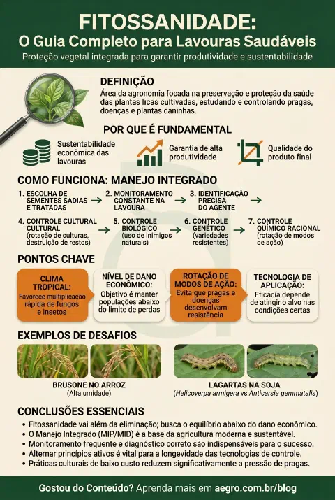 Infográfico educativo sobre Fitossanidade
