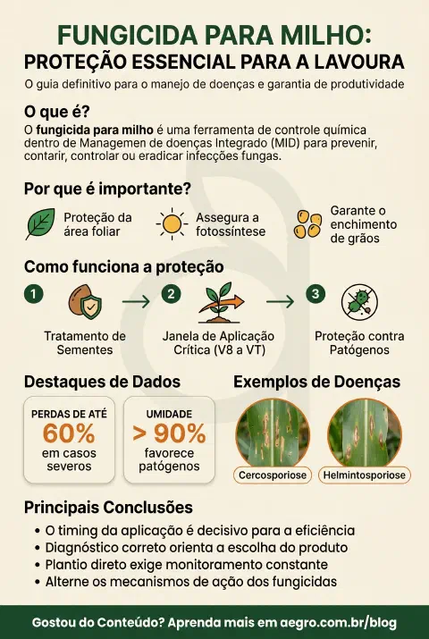 Infográfico educativo sobre Fungicida Para Milho