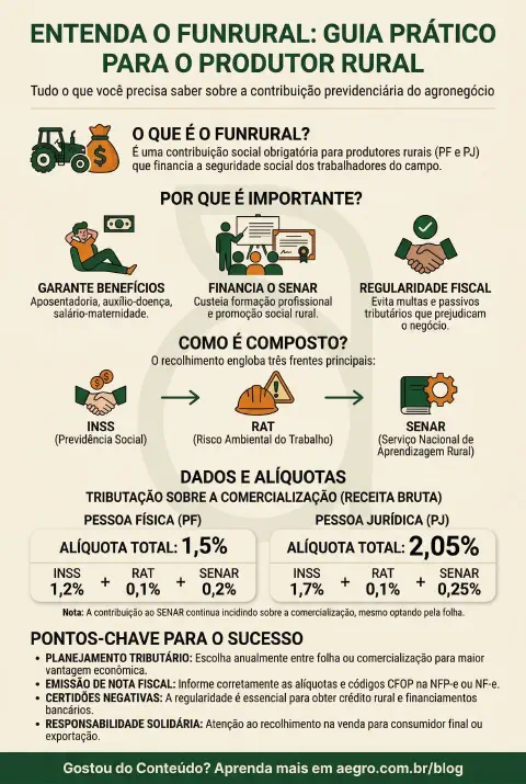 Infográfico educativo sobre Funrural