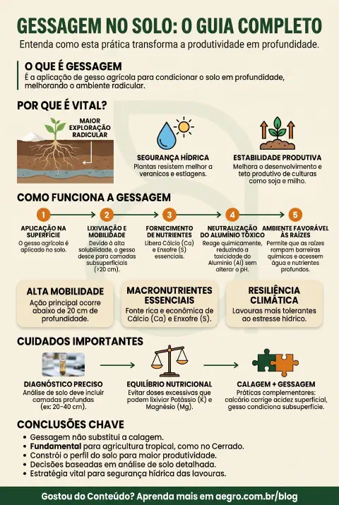 Infográfico educativo sobre Gessagem