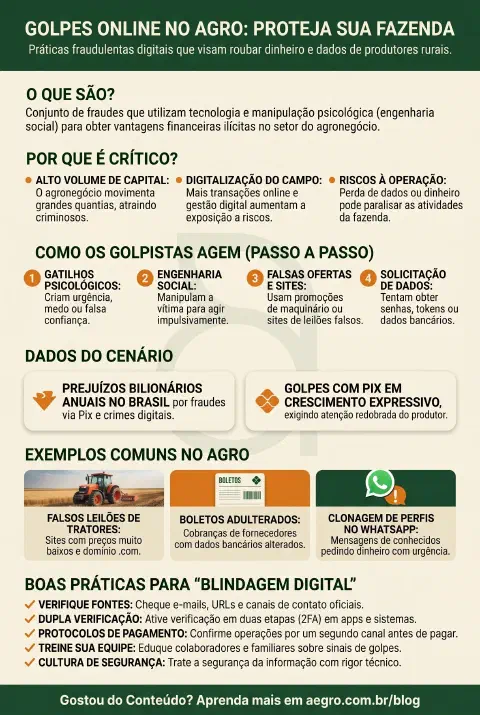 Infográfico educativo sobre Golpes Online