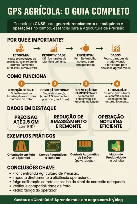 Infográfico educativo sobre Gps Agrícola