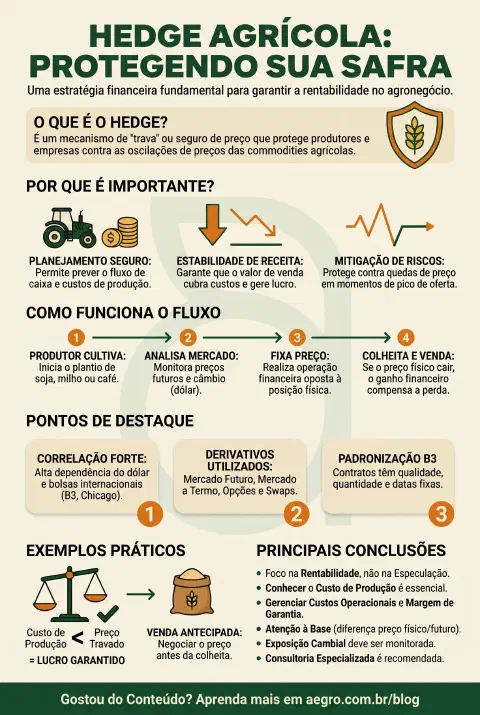 Infográfico educativo sobre Hedge Agrícola