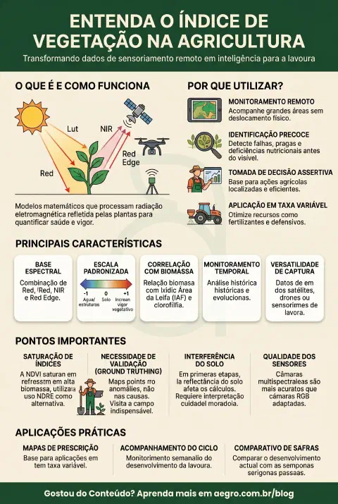 Infográfico educativo sobre Índice De Vegetação