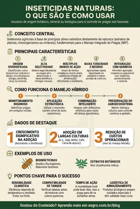 Infográfico educativo sobre Inseticidas Naturais