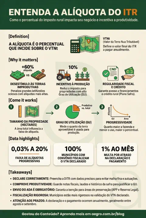 Infográfico educativo sobre Itr Aliquota