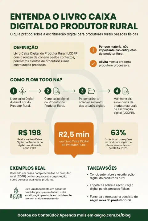Infográfico educativo sobre Livro Caixa Digital Do Produtor Rural