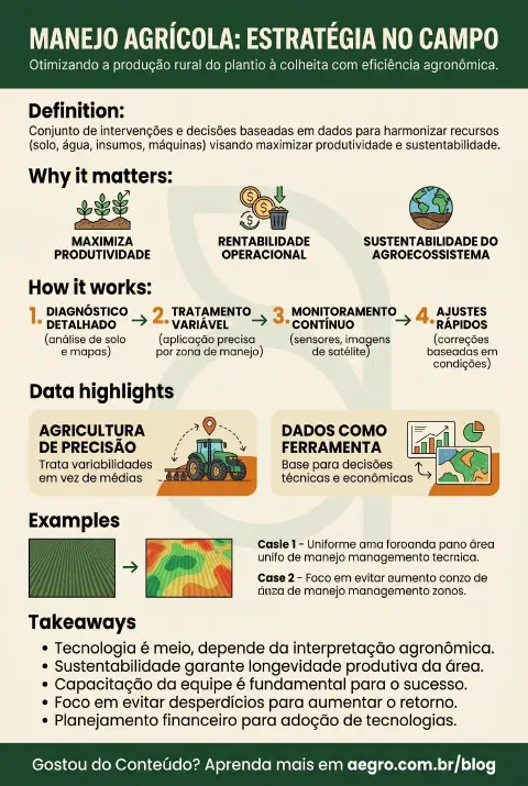 Infográfico educativo sobre Manejo Agrícola