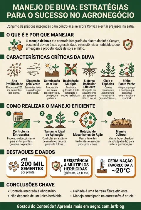Infográfico educativo sobre Manejo De Buva
