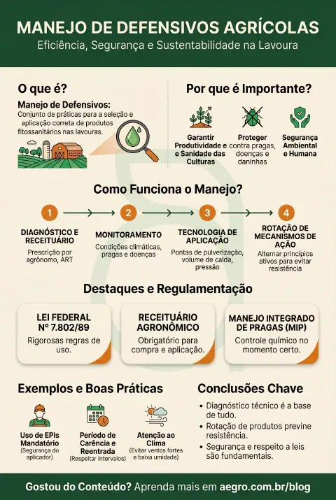 Infográfico educativo sobre Manejo De Defensivos