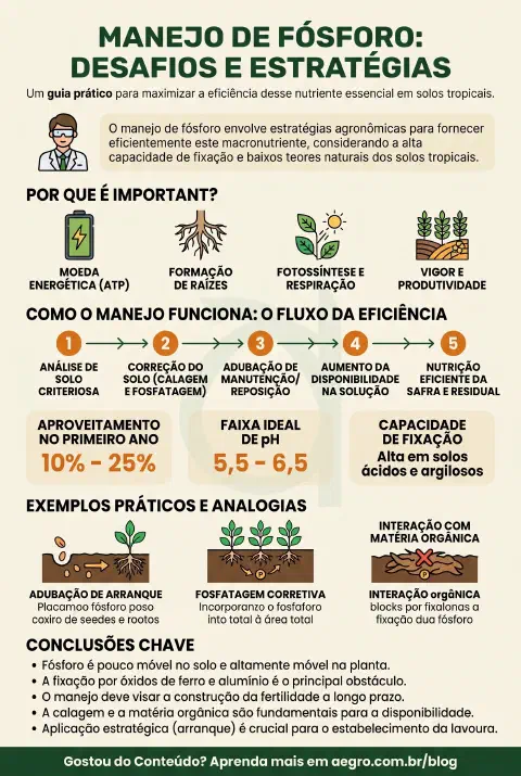 Infográfico educativo sobre Manejo De Fósforo