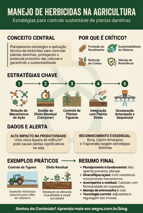 Infográfico educativo sobre Manejo De Herbicidas
