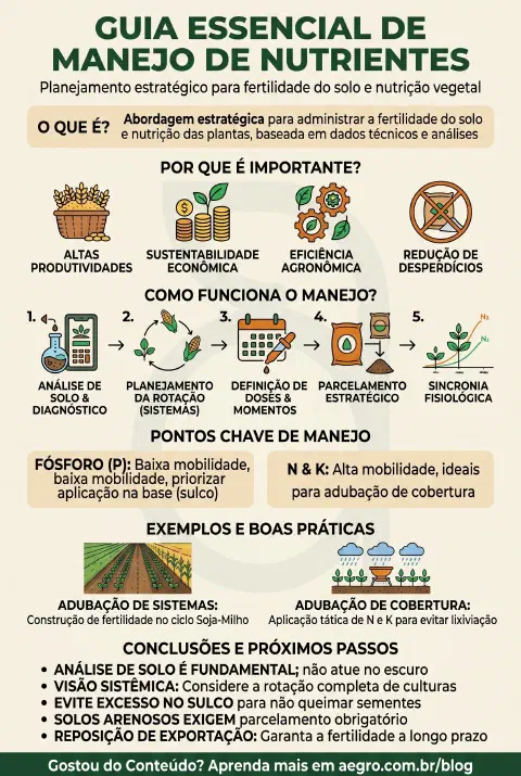 Infográfico educativo sobre Manejo De Nutrientes
