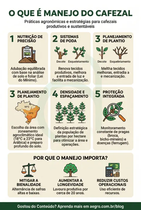 Infográfico educativo sobre Manejo Do Cafezal
