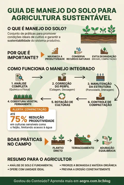 Infográfico educativo sobre Manejo Do Solo