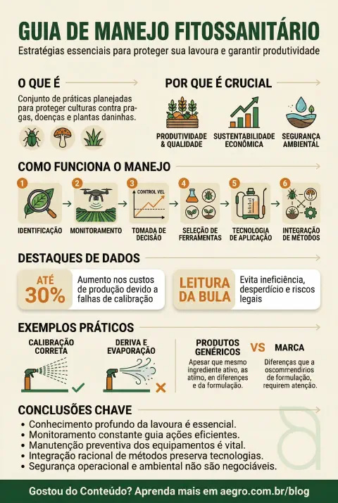 Infográfico educativo sobre Manejo Fitossanitário