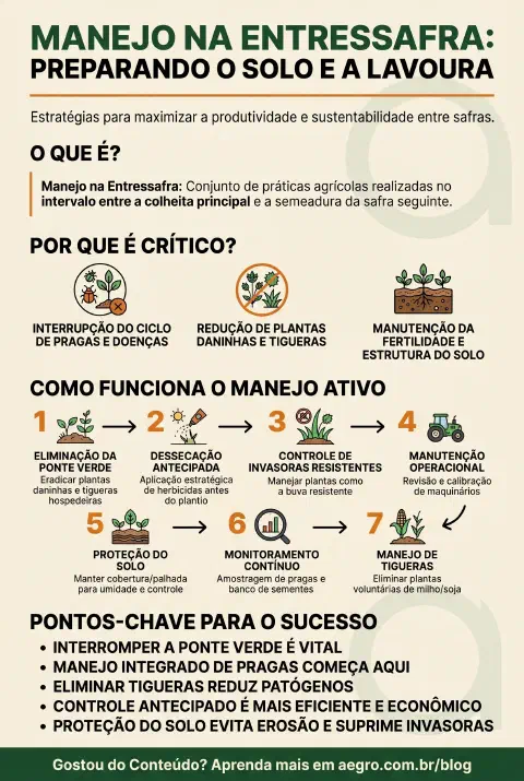 Infográfico educativo sobre Manejo Na Entressafra