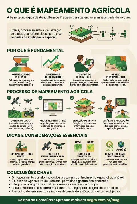 Infográfico educativo sobre Mapeamento Agrícola