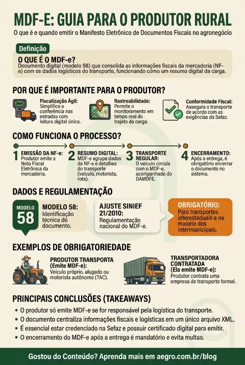 Infográfico educativo sobre Mdf E Produtor Rural
