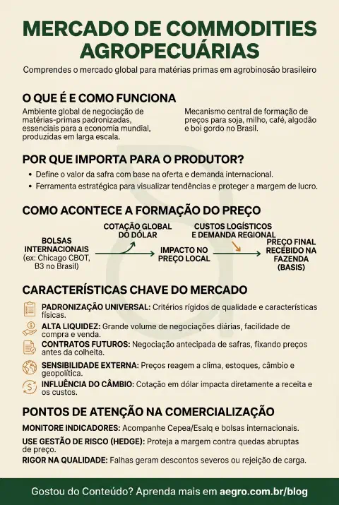 Infográfico educativo sobre Mercado De Commodities